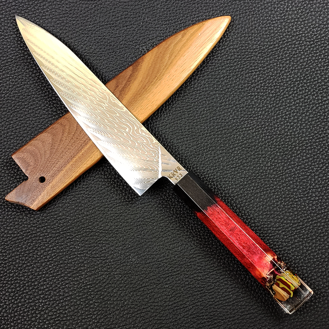 Burger Bone Royale - 210mm (8.25in) Damascus Gyuto Chef Knife