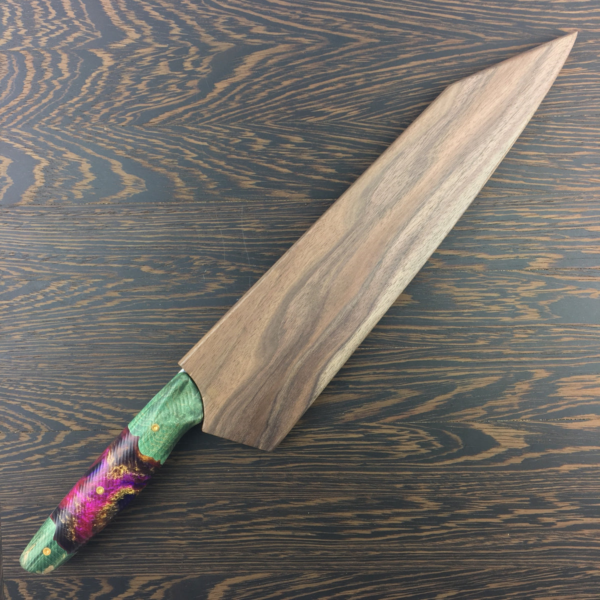 Gyuto K-tip 10in Chef&#39;s Knife - Lost in Space - Radiowave Damascus - SOLD