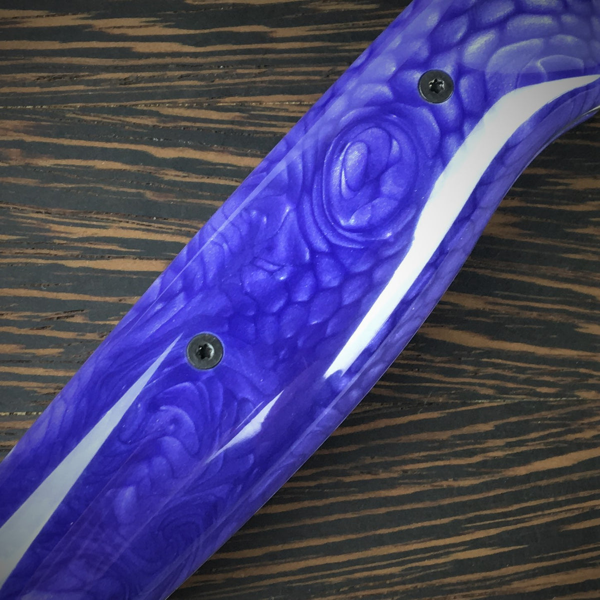 Purple Dragon Smooth - Dragonscale Damascus - Smooth Dragonscale Handle