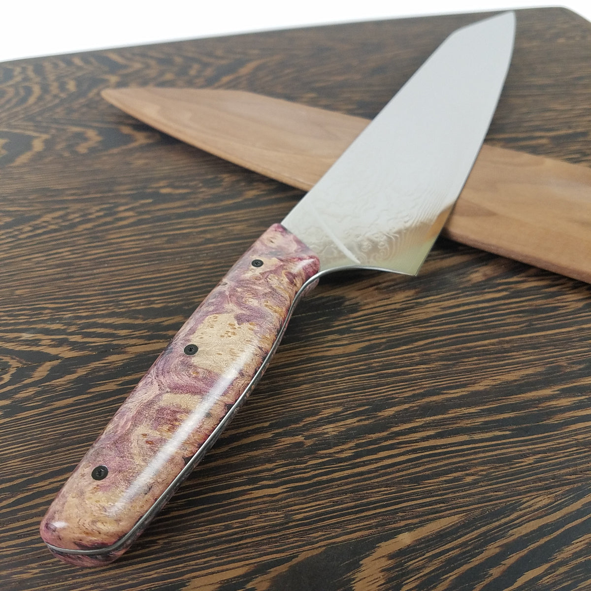 Purple Rain II - 10in (254mm) Damascus Gyuto - Raindrop - Smooth Handle