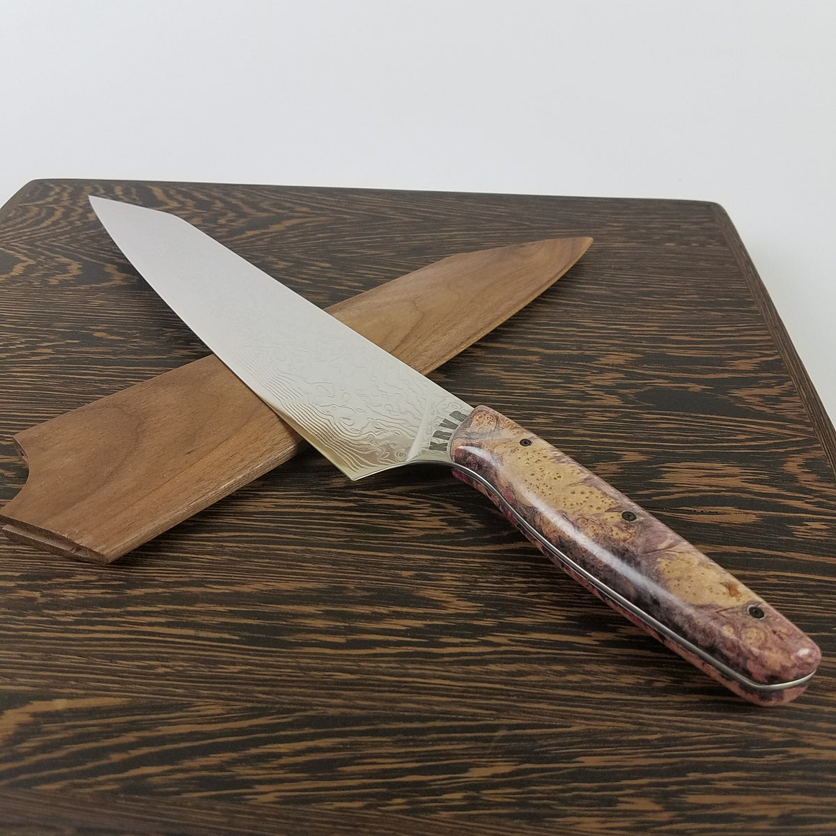 Purple Rain II - 10in (254mm) Damascus Gyuto - Raindrop - Smooth Handle