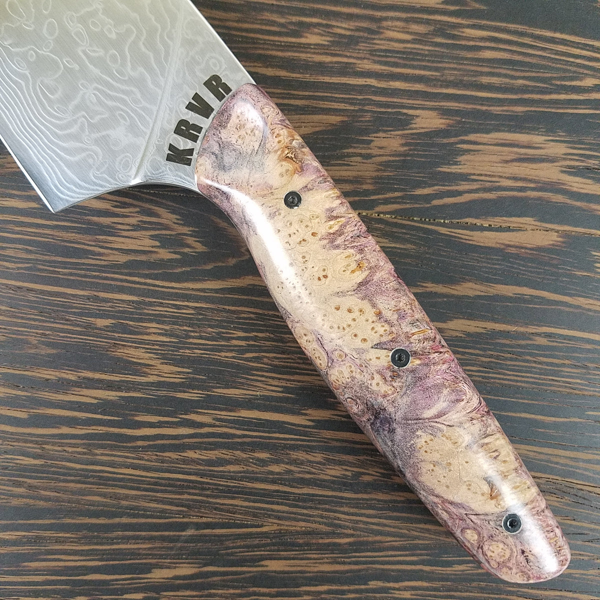 Purple Rain II - 10in (254mm) Damascus Gyuto - Raindrop - Smooth Handle
