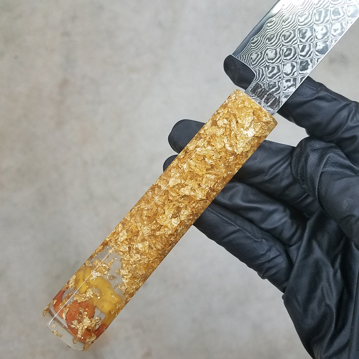 Goldy Knots - 6in (150mm) Damascus Petty Culinary Knife