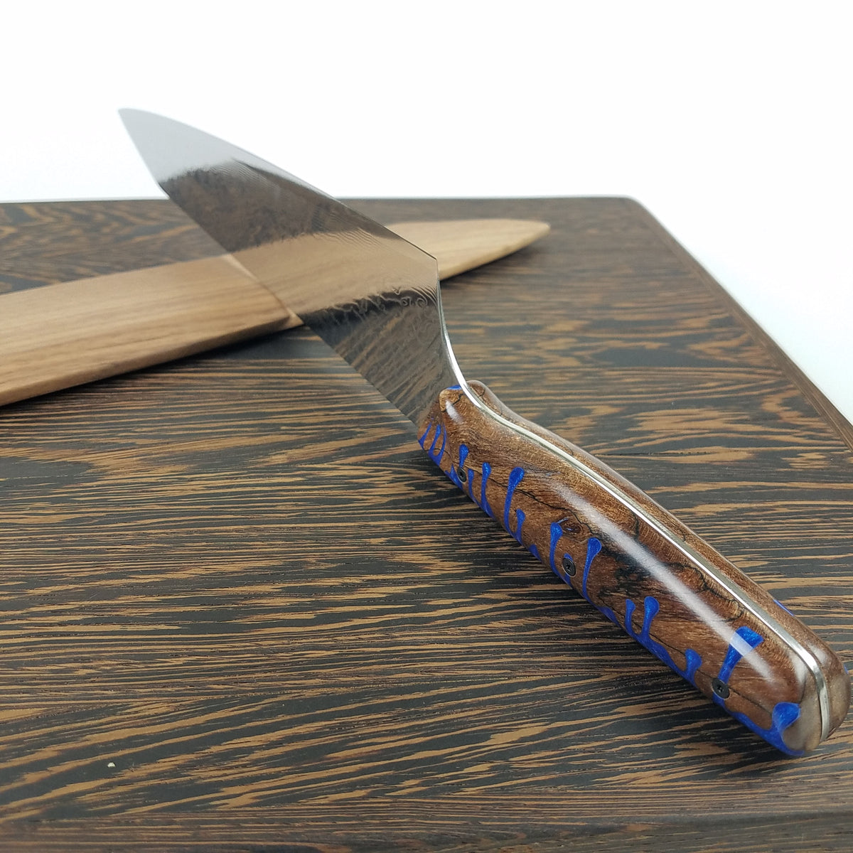 Blue-Blood Drip - 10in (254mm) Damascus Gyuto - Raindrop - Smooth Handle