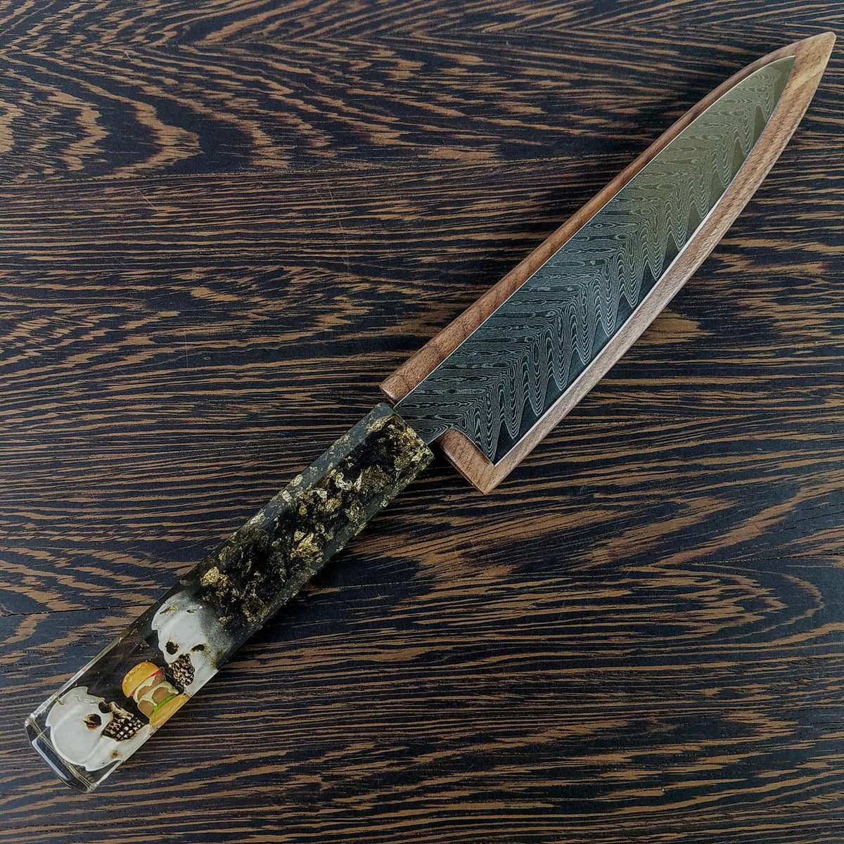 Dirty Double Decker - 6in (150mm) Damascus Petty Culinary Knife