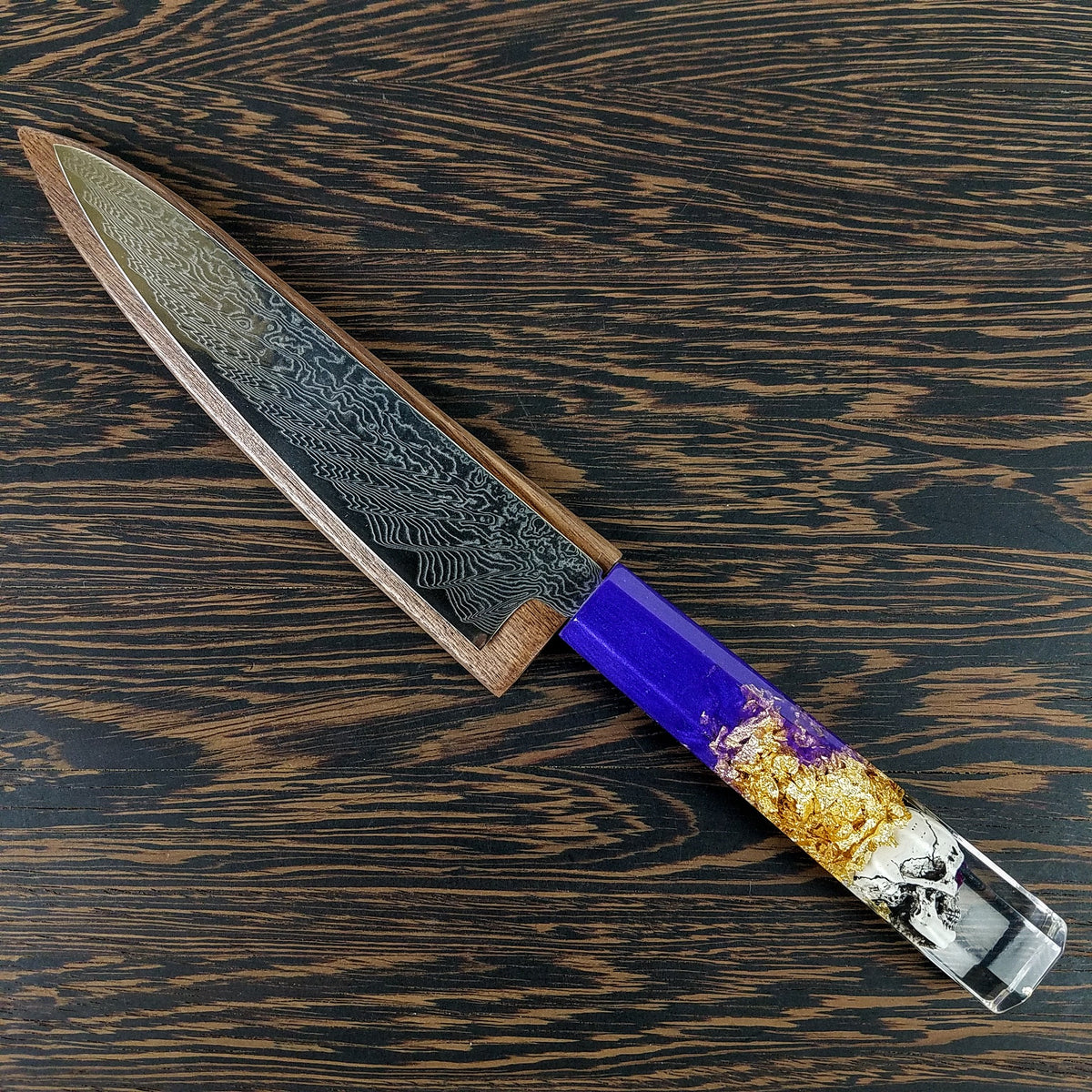 Purple Aureus - 6in (150mm) Damascus Petty Culinary Knife