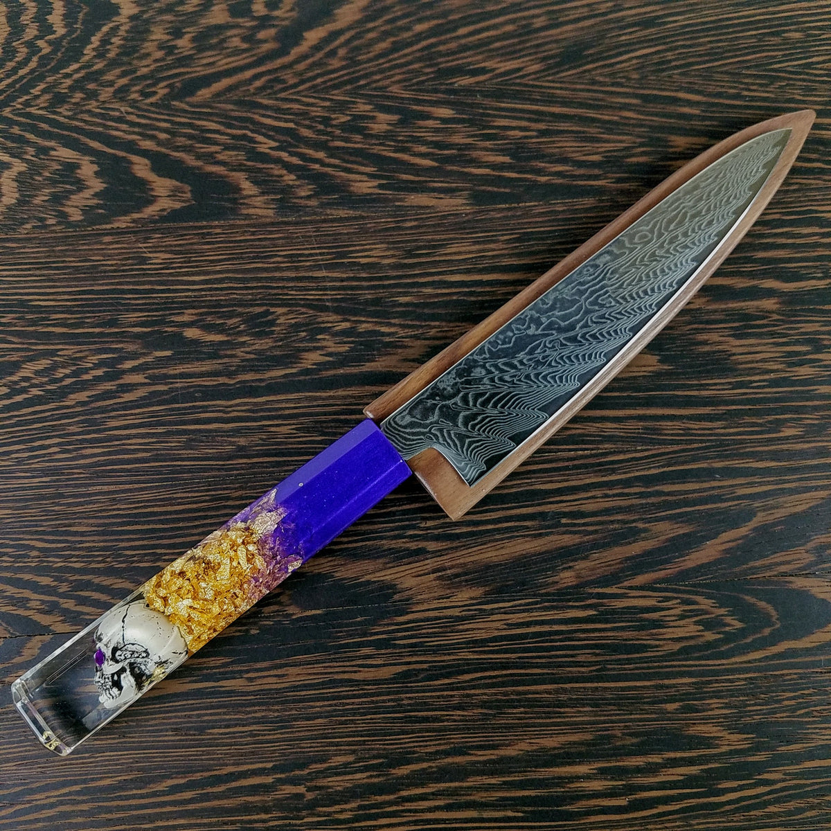 Purple Aureus - 6in (150mm) Damascus Petty Culinary Knife