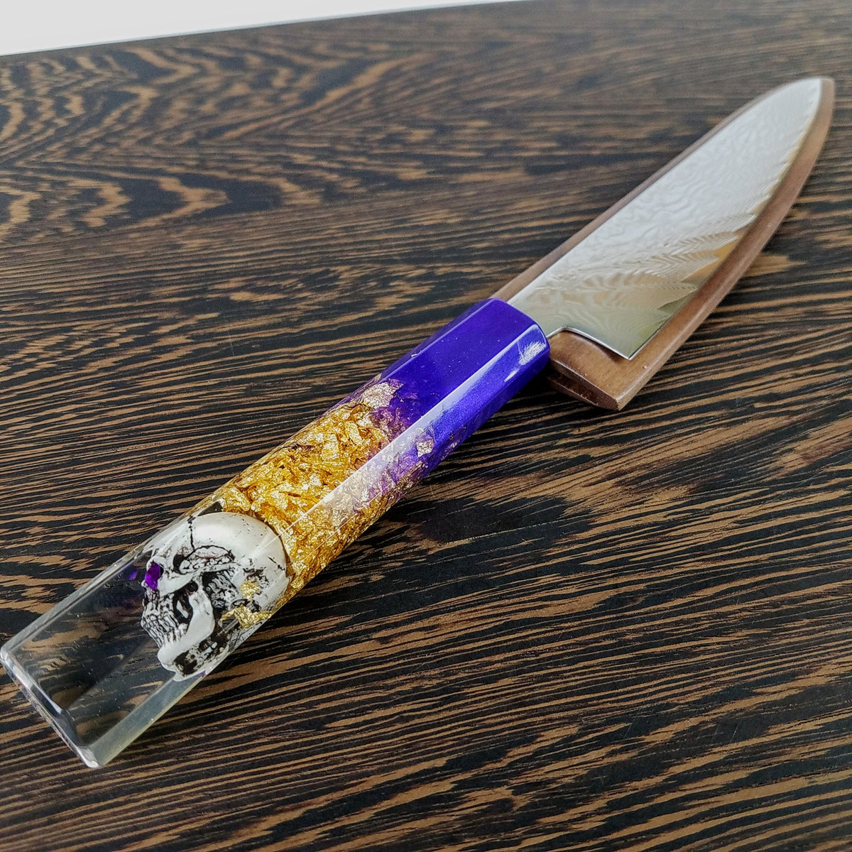 Purple Aureus - 6in (150mm) Damascus Petty Culinary Knife