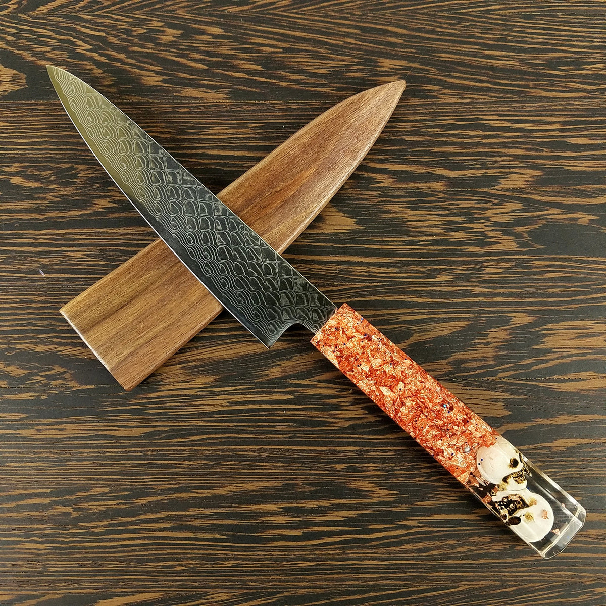 YinYang Copperheads - 6in (150mm) Damascus Petty Culinary Knife