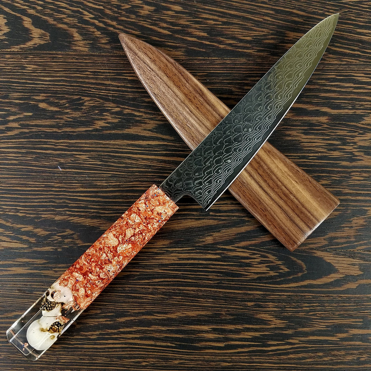 YinYang Copperheads - 6in (150mm) Damascus Petty Culinary Knife