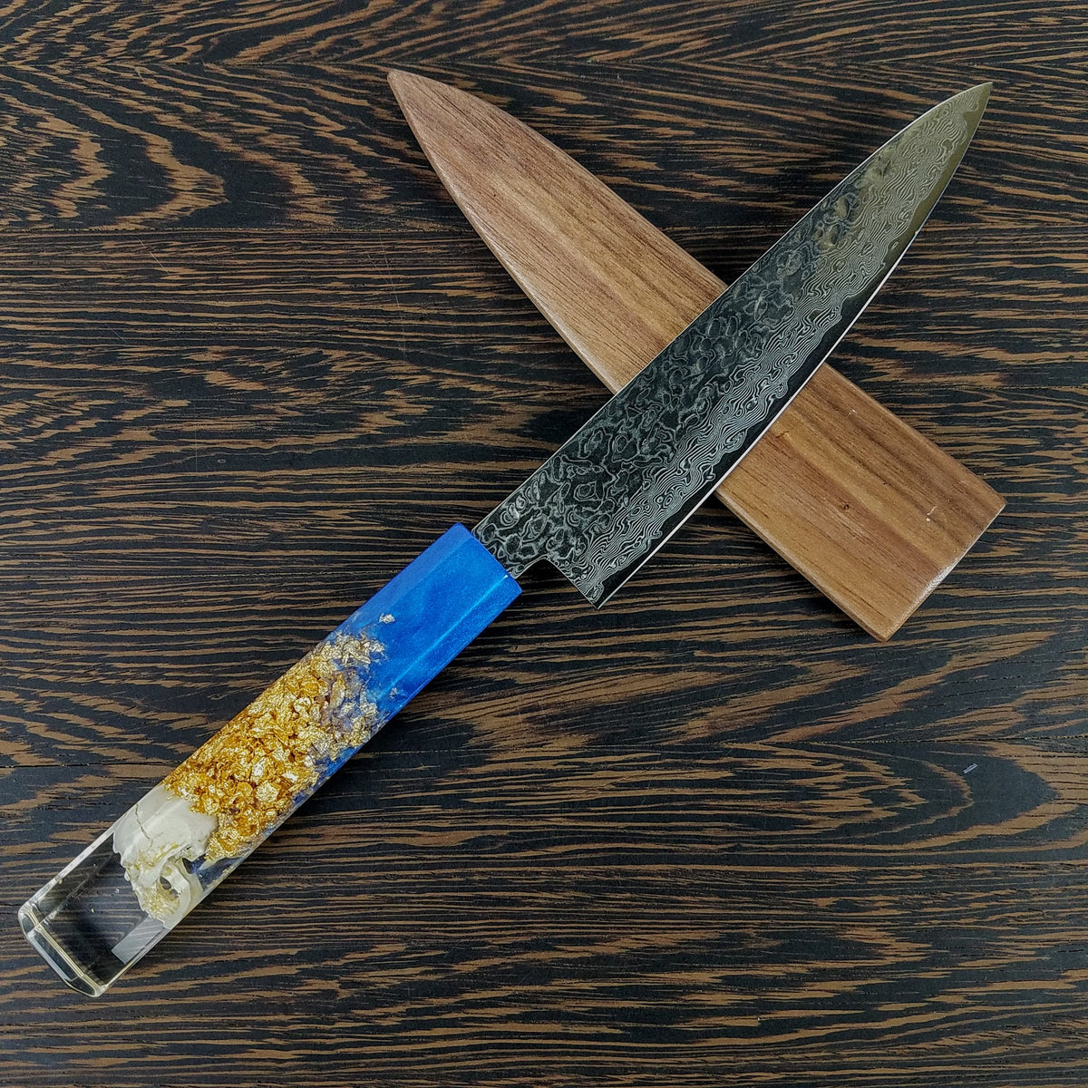 Blue Aureus - 6in (150mm) Damascus Petty Culinary Knife