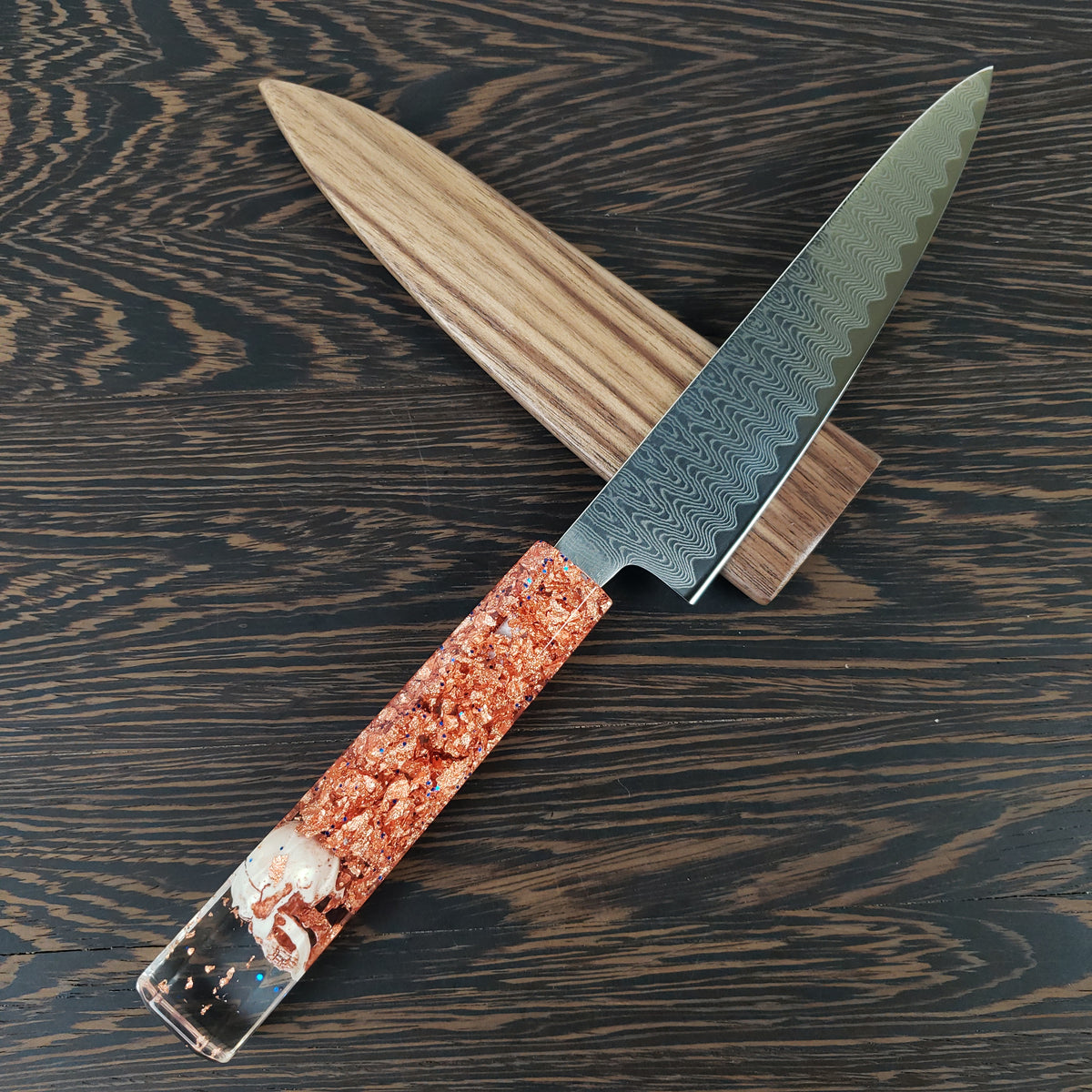 Copper Head - 6” (150mm) Petty - Damascus Steel