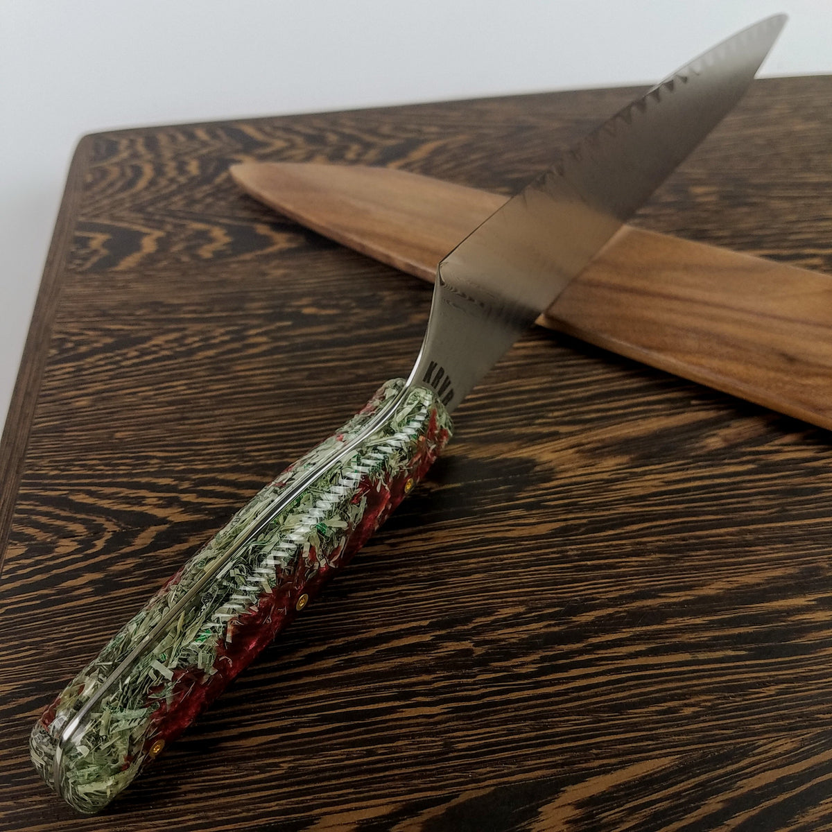 Blood Money - 10in (254mm) Damascus Gyuto - Sawtooth - Wavy Handle