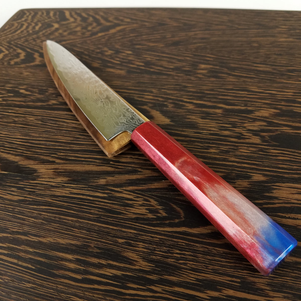 Red, White &amp; Blue - 6in (150mm) Damascus Petty Culinary Knife