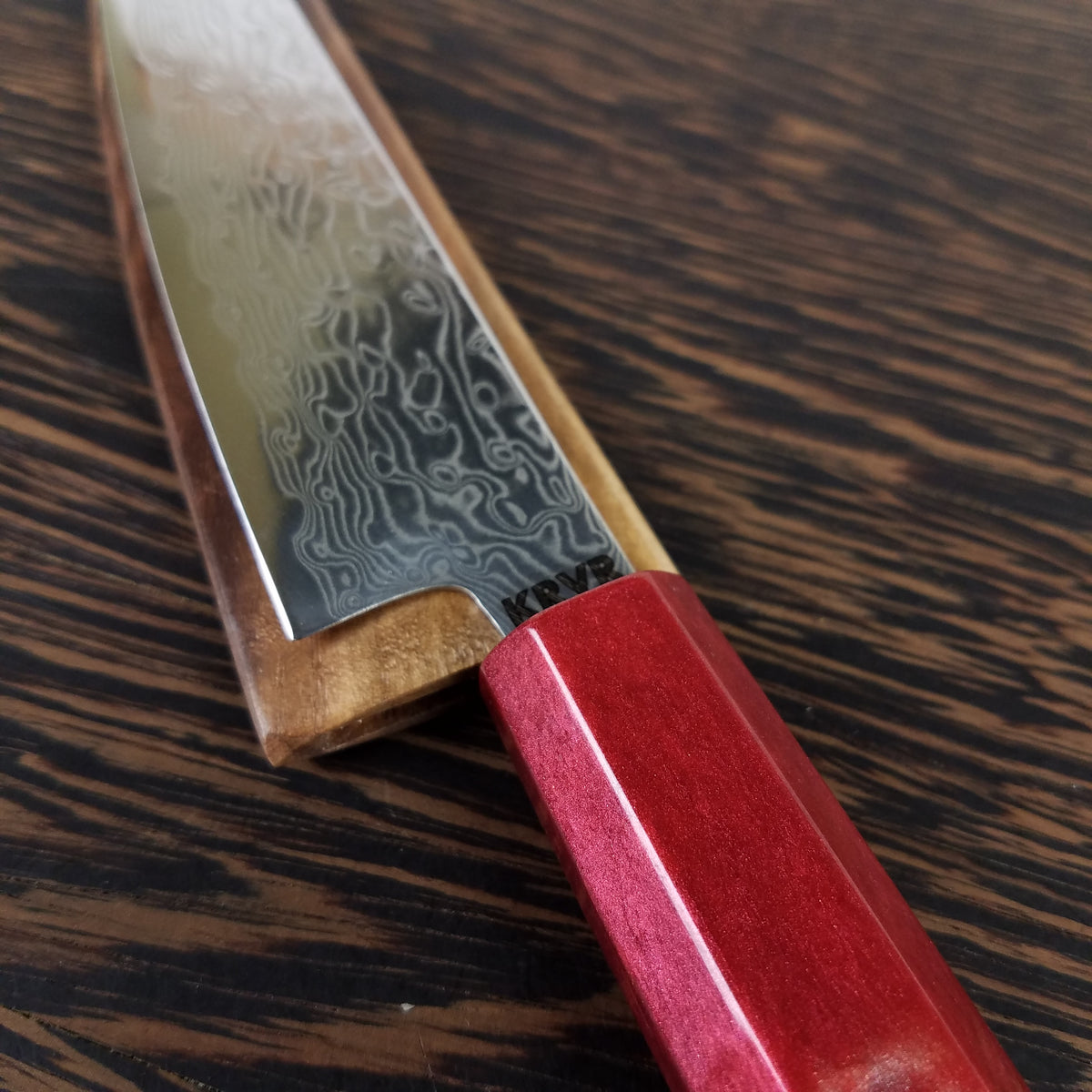 Red, White &amp; Blue - 6in (150mm) Damascus Petty Culinary Knife