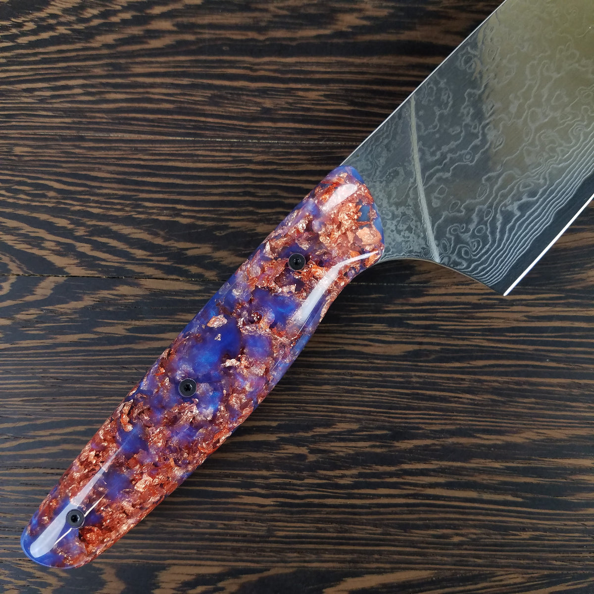 Red Rock - 10in (254mm) Damascus Gyuto - Raindrop - Smooth Handle