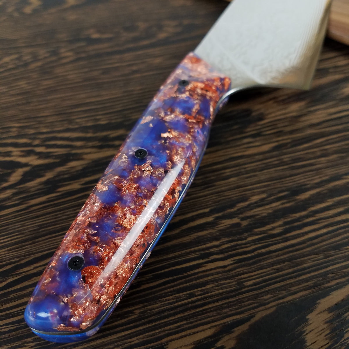 Red Rock - 10in (254mm) Damascus Gyuto - Raindrop - Smooth Handle