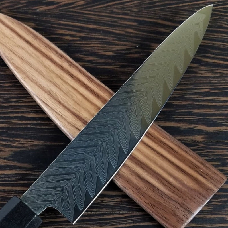 Petty 6in (150mm) Culinary Knife BLADE ONLY - Sawtooth Damascus