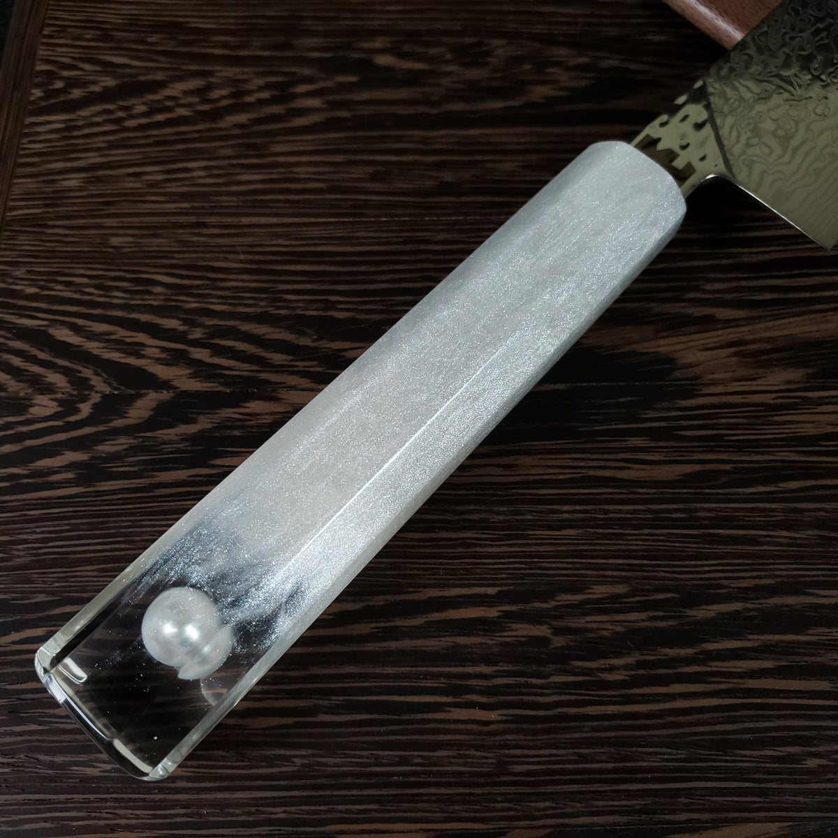 Pearl Frost - 210mm (8.25in) Damascus Gyuto Chef Knife with Pearl