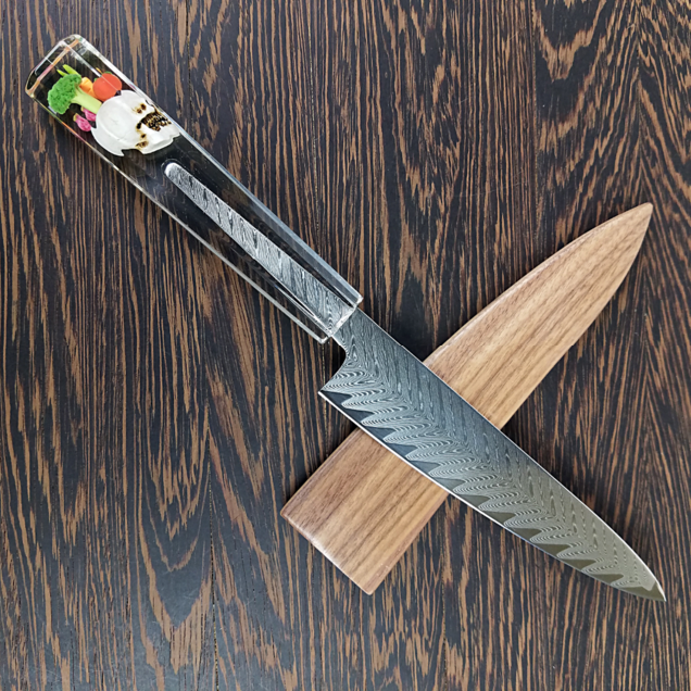 Till Death Do Us Part - 6in (150mm) Damascus Petty Culinary Knife