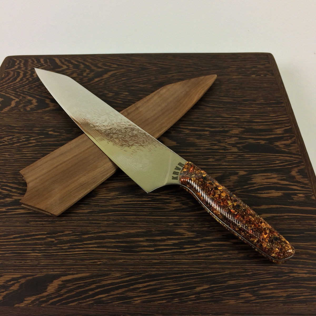 Indian Summer - 10&quot; Damascus - Gyuto - Pattern - Wavy Handle