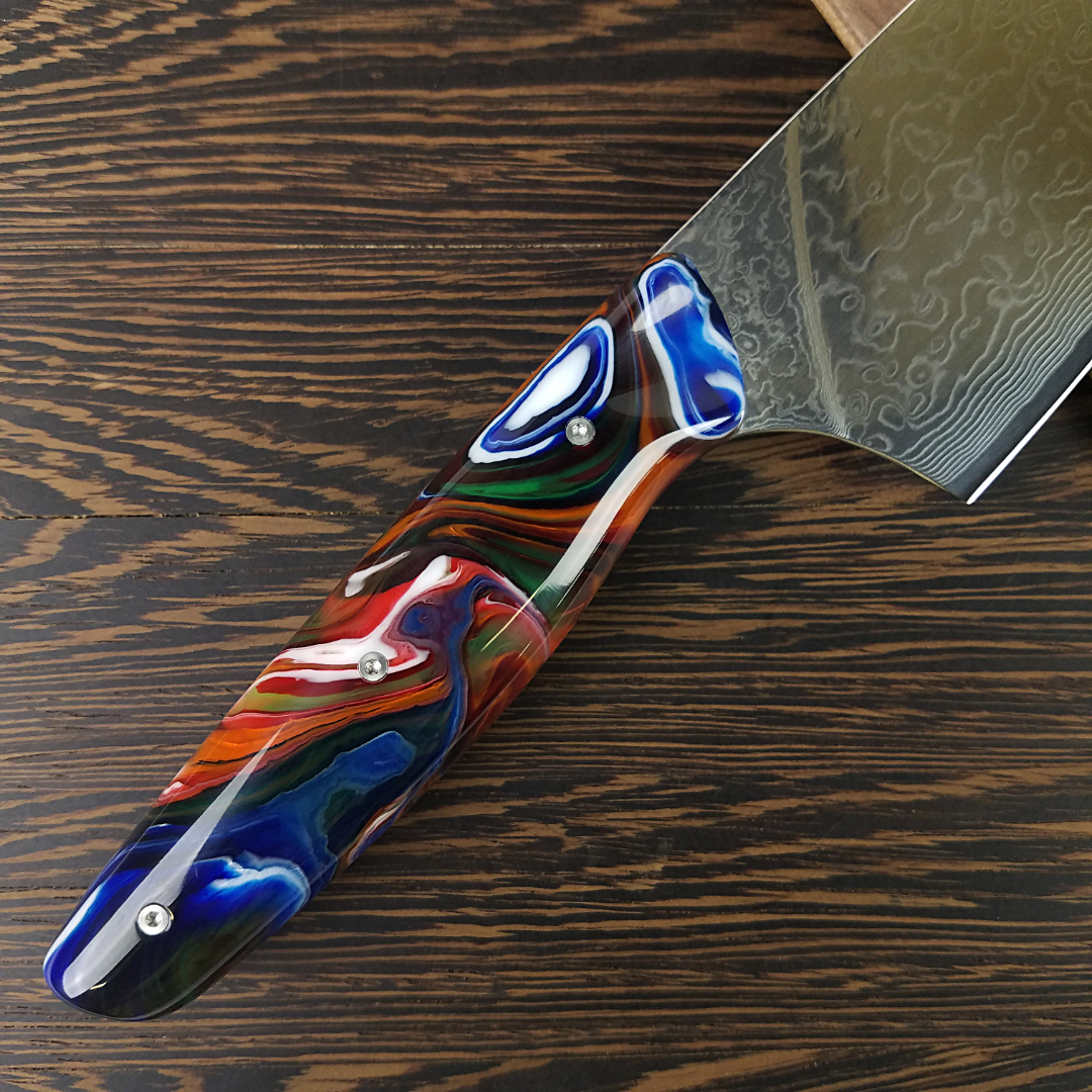 Dreamsicle - 10in (254mm) Damascus Gyuto - Raindrop - Smooth Handle