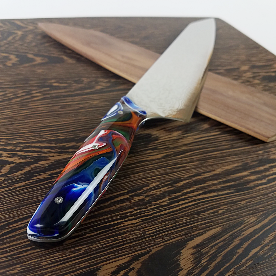 Dreamsicle - 10in (254mm) Damascus Gyuto - Raindrop - Smooth Handle