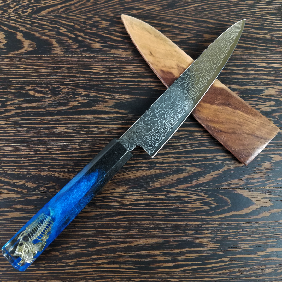 Bronzefish Bonez - 6in (150mm) Damascus Petty Culinary Knife