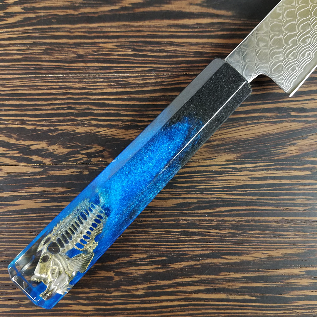 Bronzefish Bonez - 6in (150mm) Damascus Petty Culinary Knife