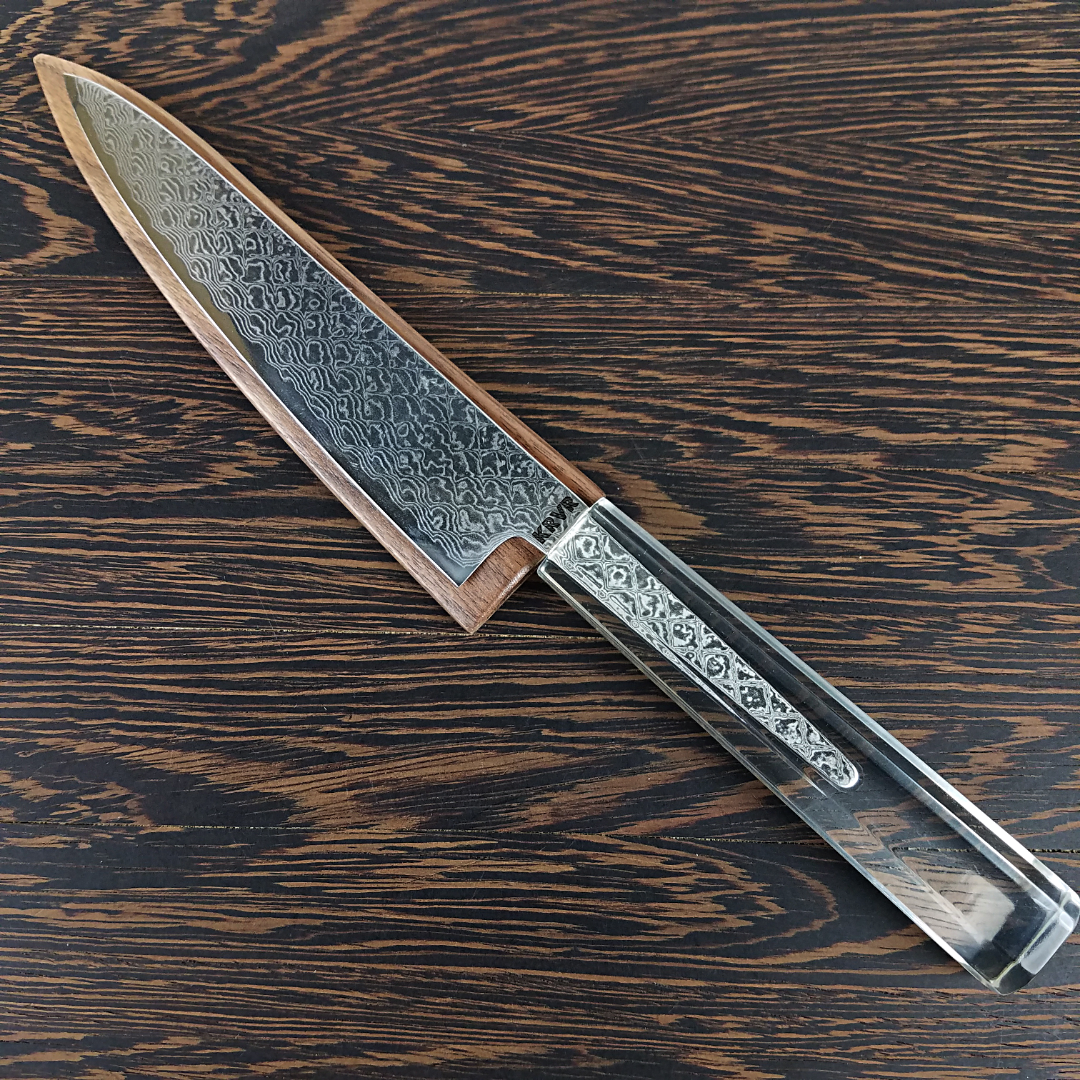 Phantom Phyre - 6in (150mm) Damascus Petty Culinary Knife - Dragonscale Damascus