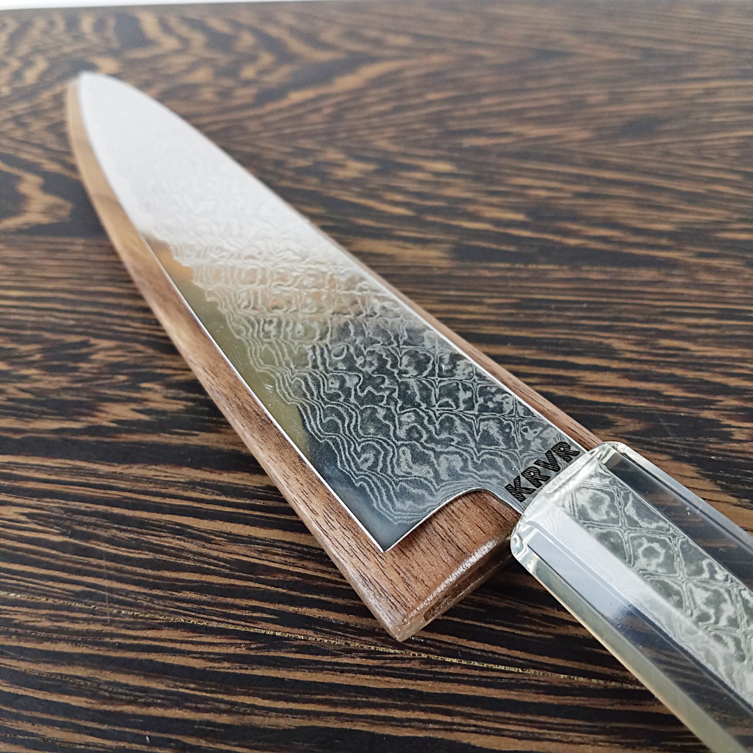 Phantom Phyre - 6in (150mm) Damascus Petty Culinary Knife - Dragonscale Damascus
