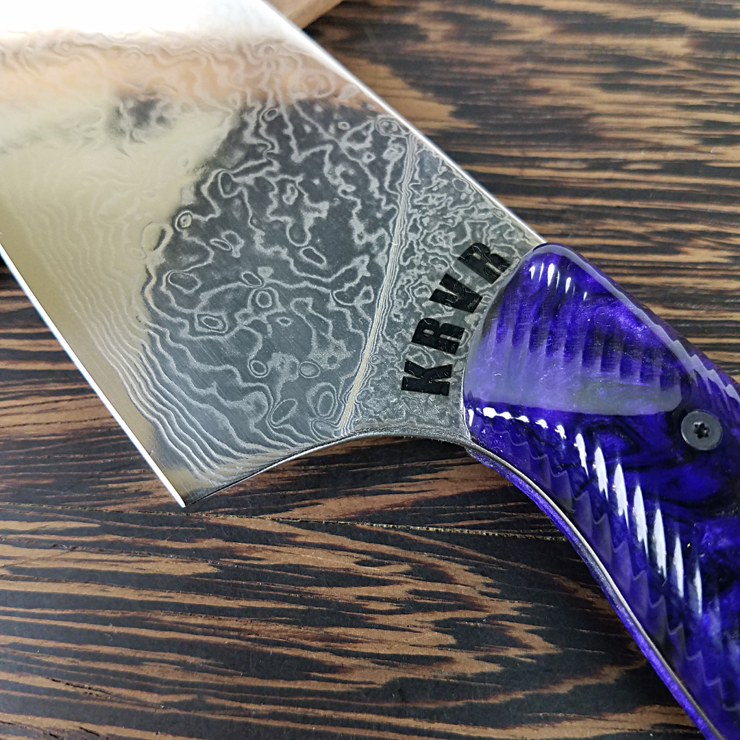 Purple Haze - 10in (254mm) Damascus Gyuto - Raindrop - Smooth Handle