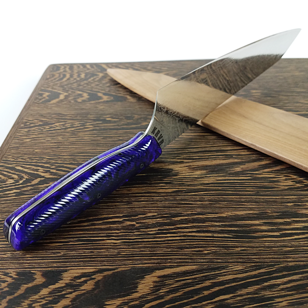 Purple Haze - 10in (254mm) Damascus Gyuto - Raindrop - Smooth Handle