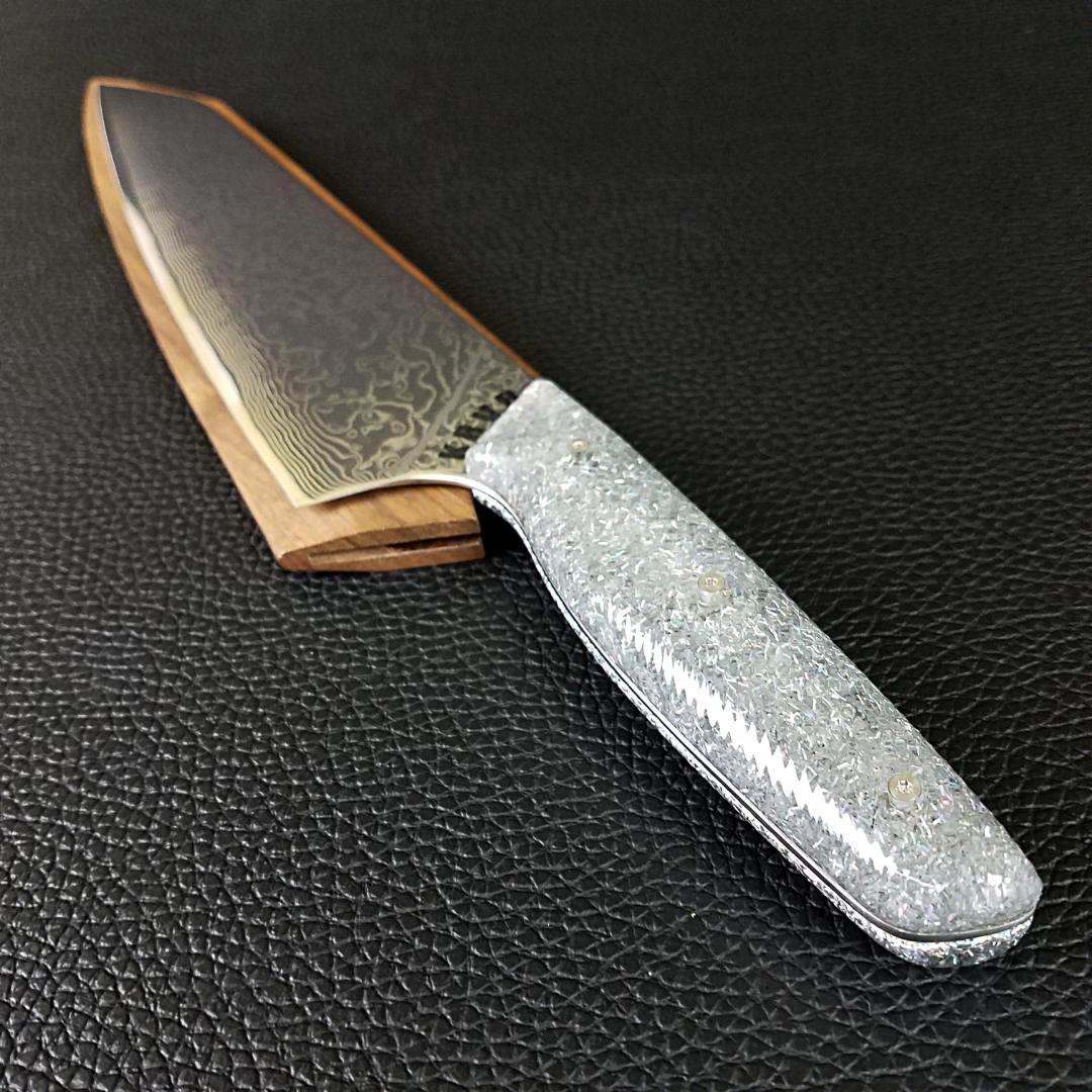 Pretty Fierce - 10in (254mm) Damascus Gyuto - Raindrop - Wavy Handle