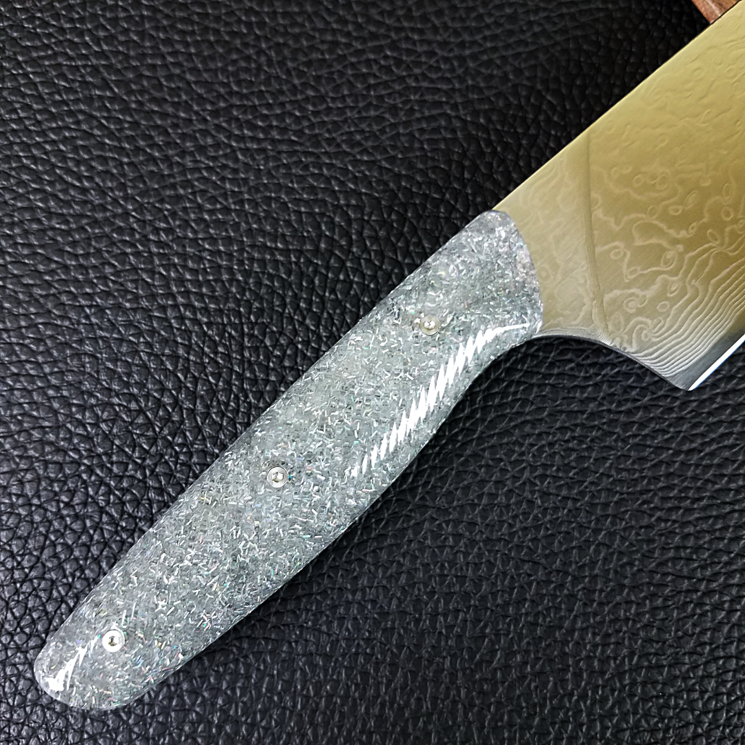 Pretty Fierce - 10in (254mm) Damascus Gyuto - Raindrop - Wavy Handle