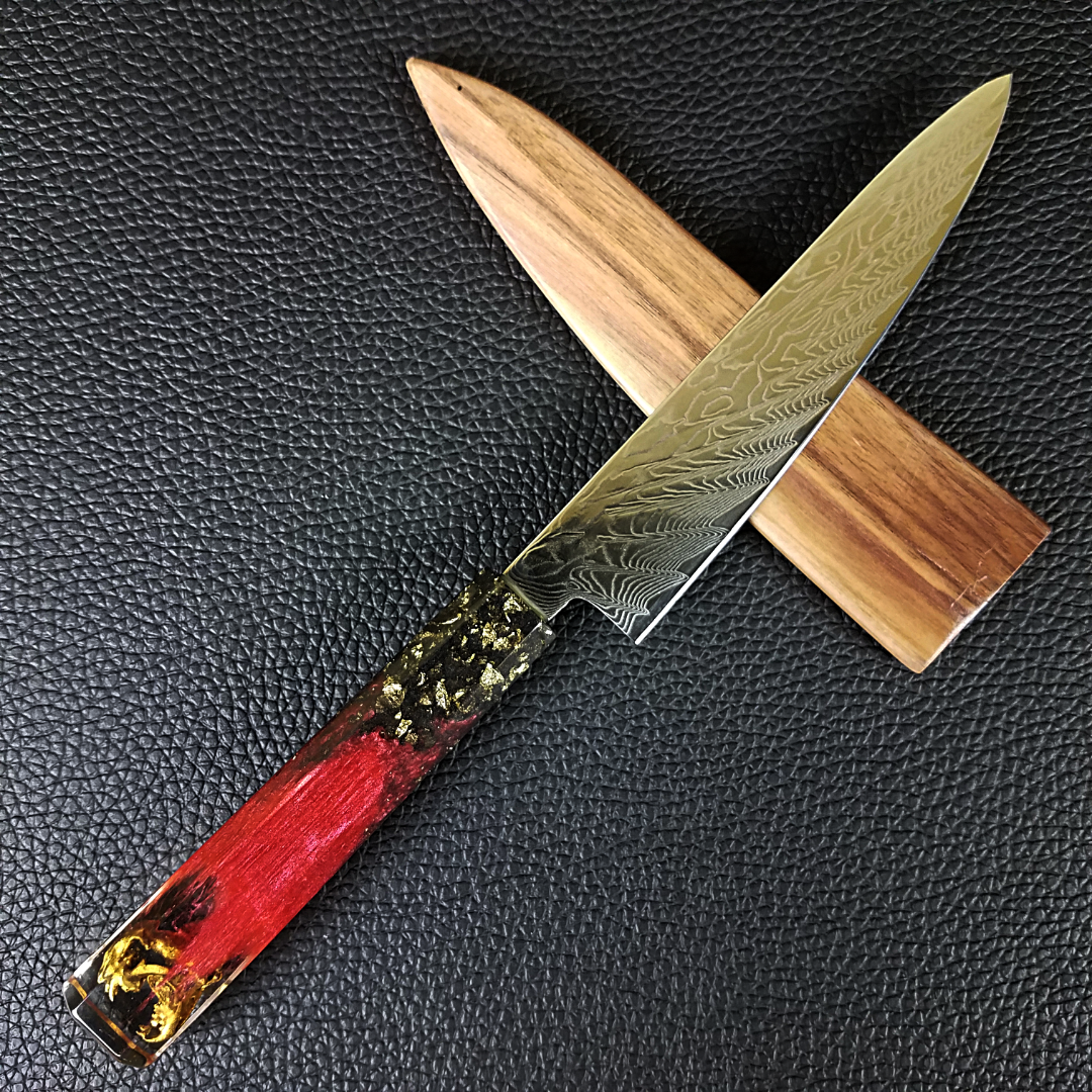 Thundercat Gold - 6in (150mm) Damascus Petty Culinary Knife