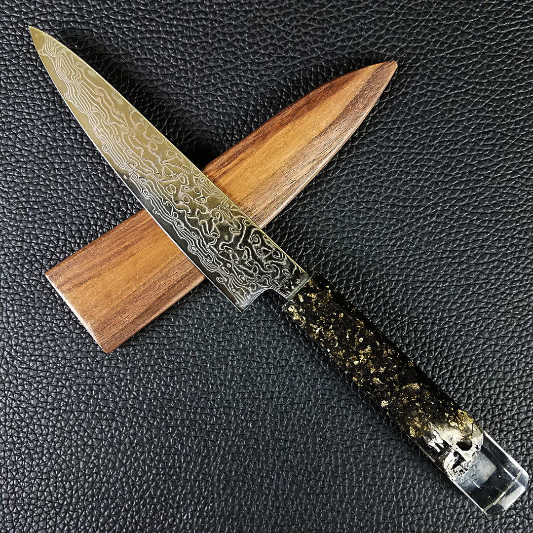 Dead Man's Chest - 6in (150mm) Damascus Petty Culinary Knife