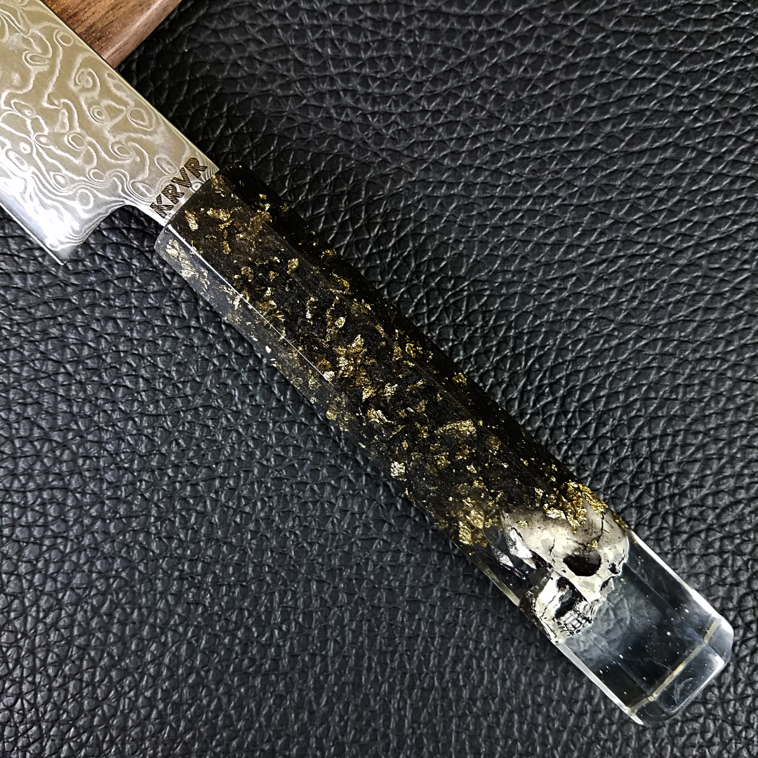 Dead Man&#39;s Chest - 6in (150mm) Damascus Petty Culinary Knife