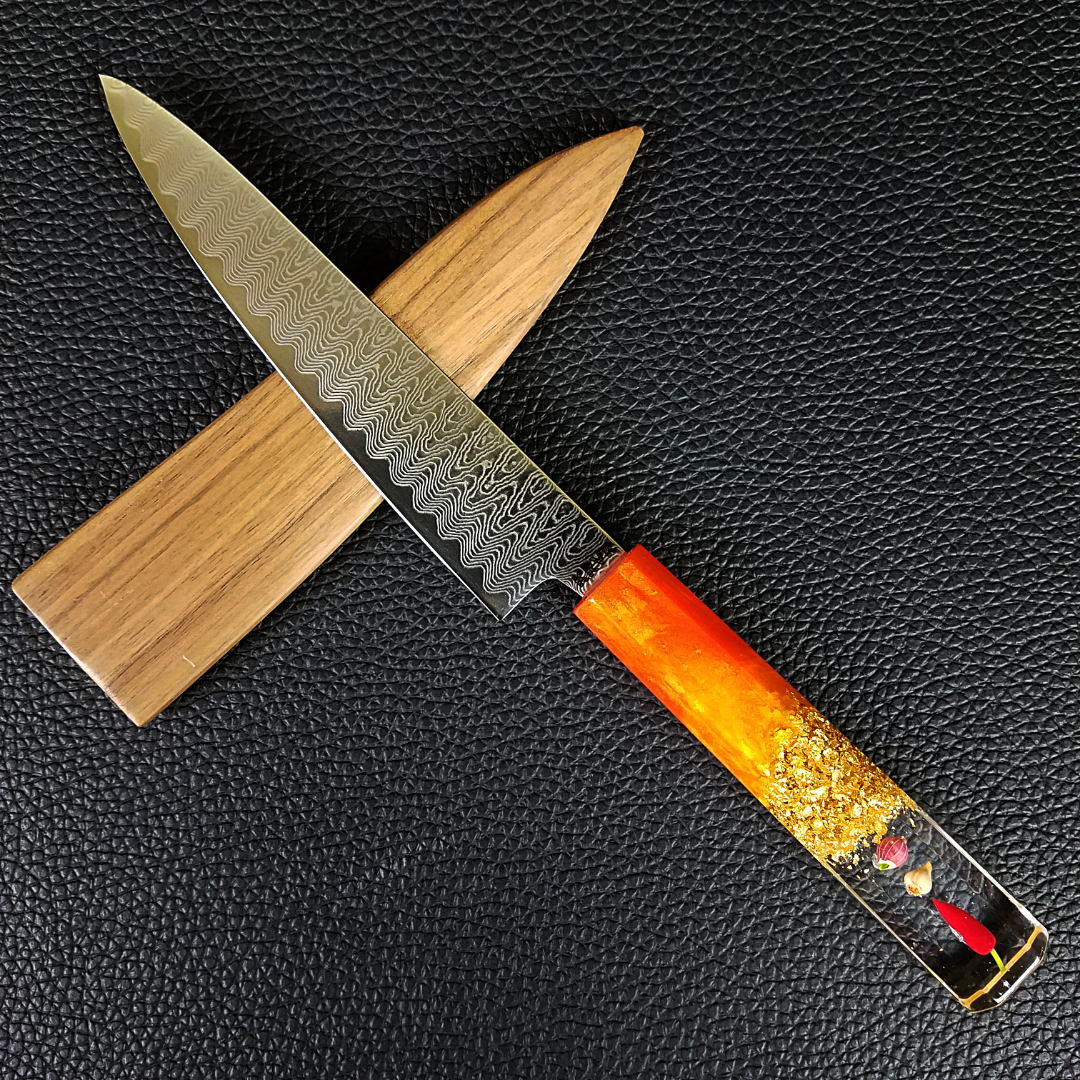 VEGANish - 6in (150mm) Damascus Petty Culinary Knife