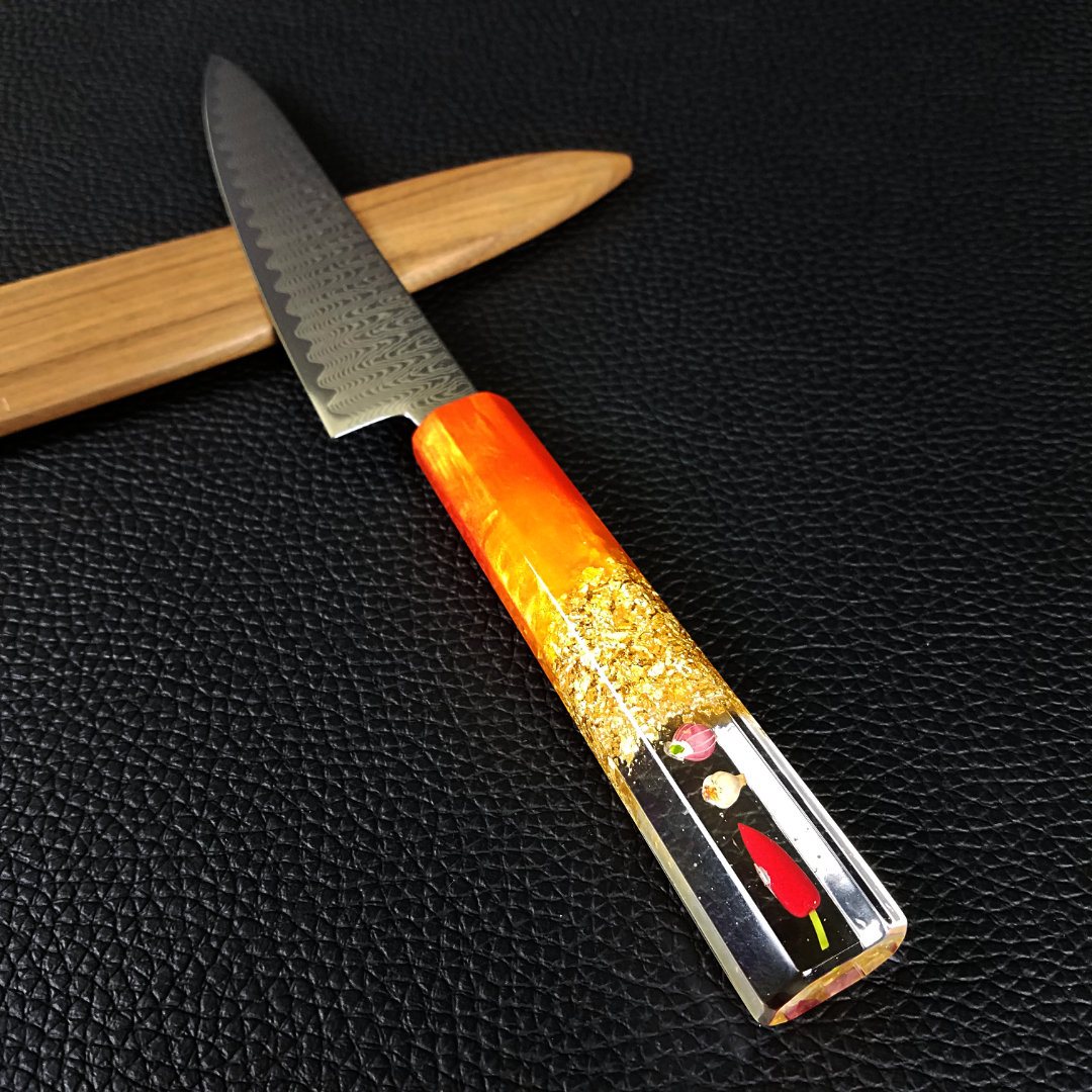 VEGANish - 6in (150mm) Damascus Petty Culinary Knife