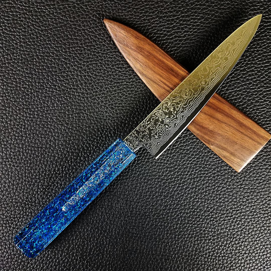 Blue Yonder - 6in (150mm) Damascus Petty Culinary Knife