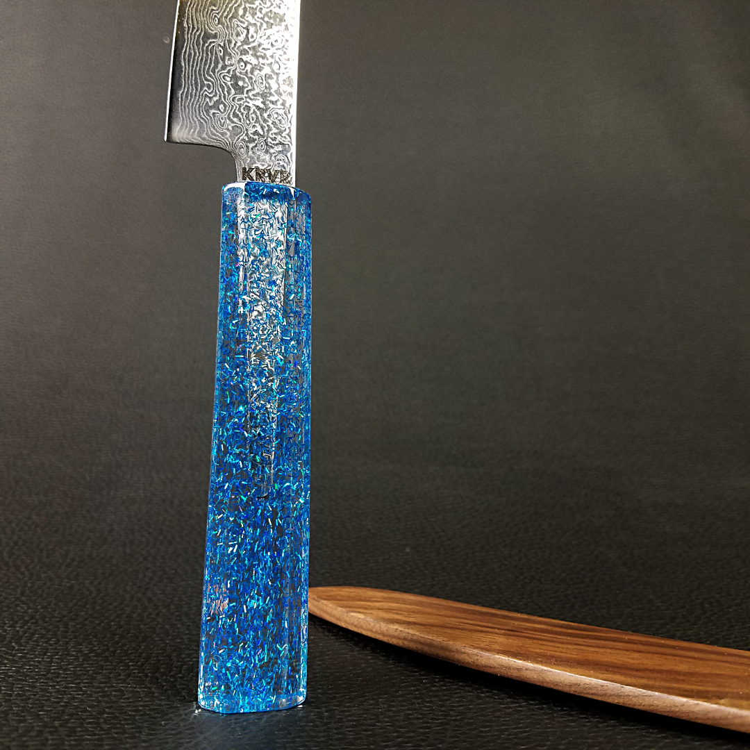 Blue Yonder - 6in (150mm) Damascus Petty Culinary Knife