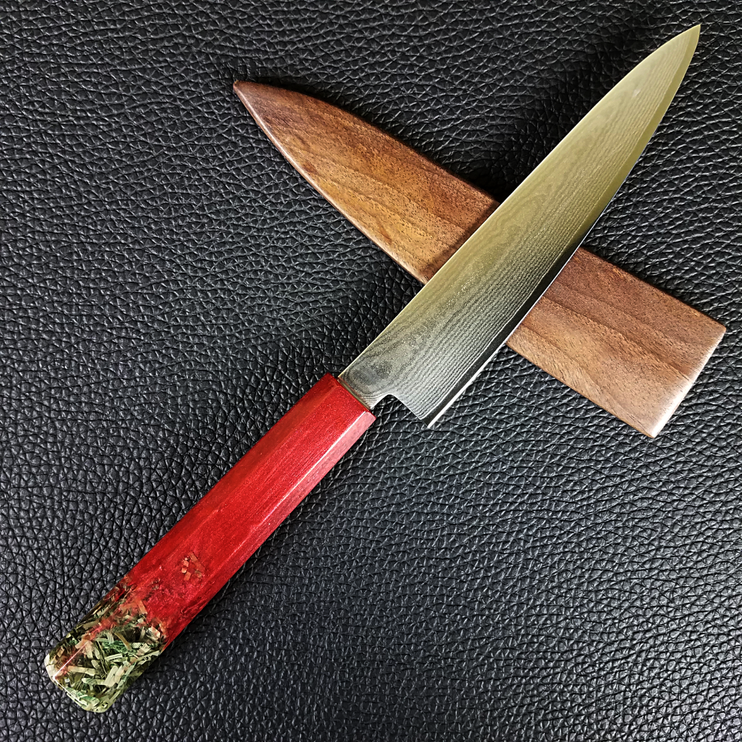 Paid in Blood - 6in (150mm) Damascus Petty Culinary Knife
