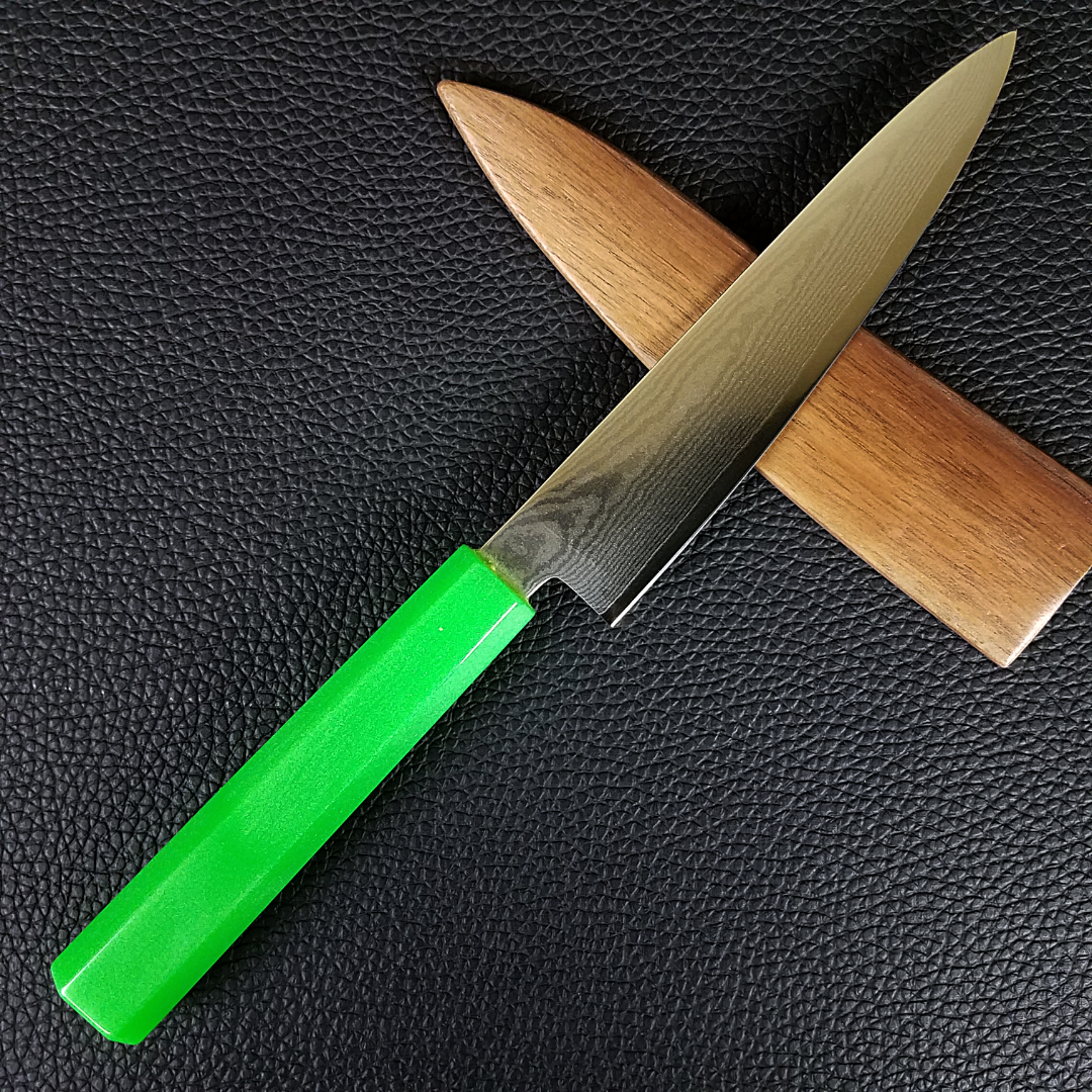 Green Machine - 6in (150mm) Damascus Petty Culinary Knife