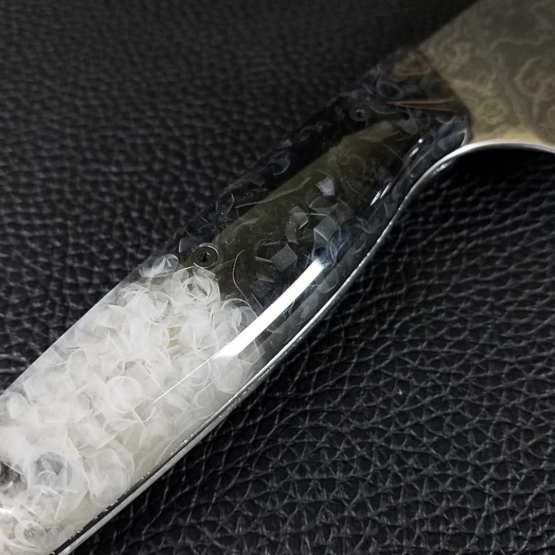 Dark Crystal - 10in (254mm) Damascus Gyuto - Raindrop - Smooth Handle