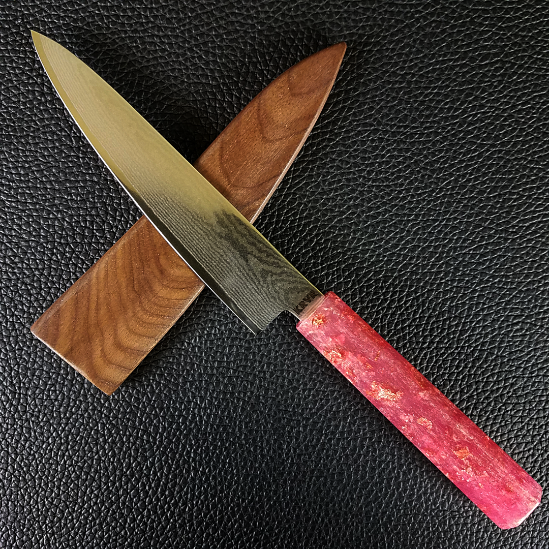 Pink Lemonade - 6in (150mm) Damascus Petty Culinary Knife