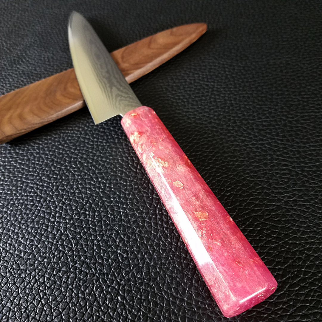 Pink Lemonade - 6in (150mm) Damascus Petty Culinary Knife