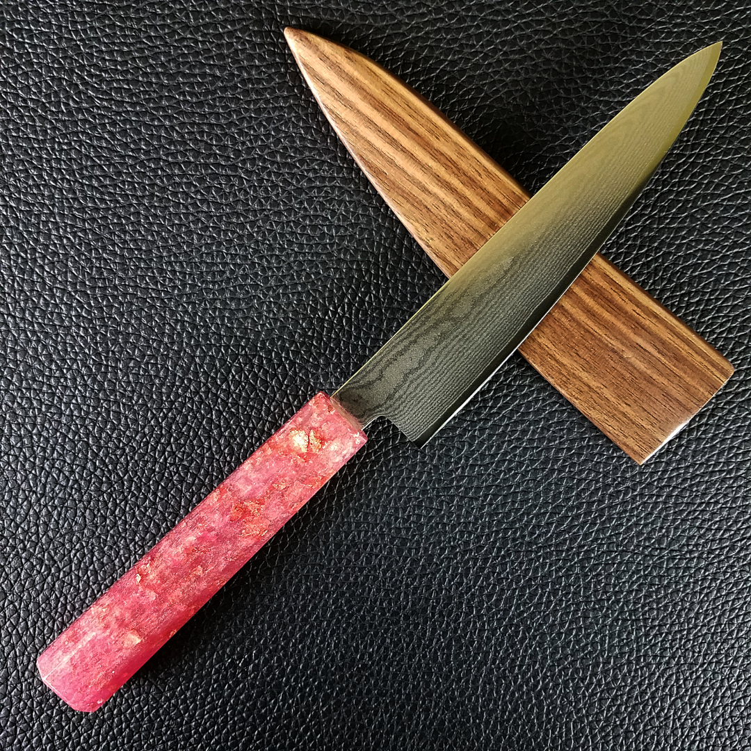 Pink Lemonade - 6in (150mm) Damascus Petty Culinary Knife