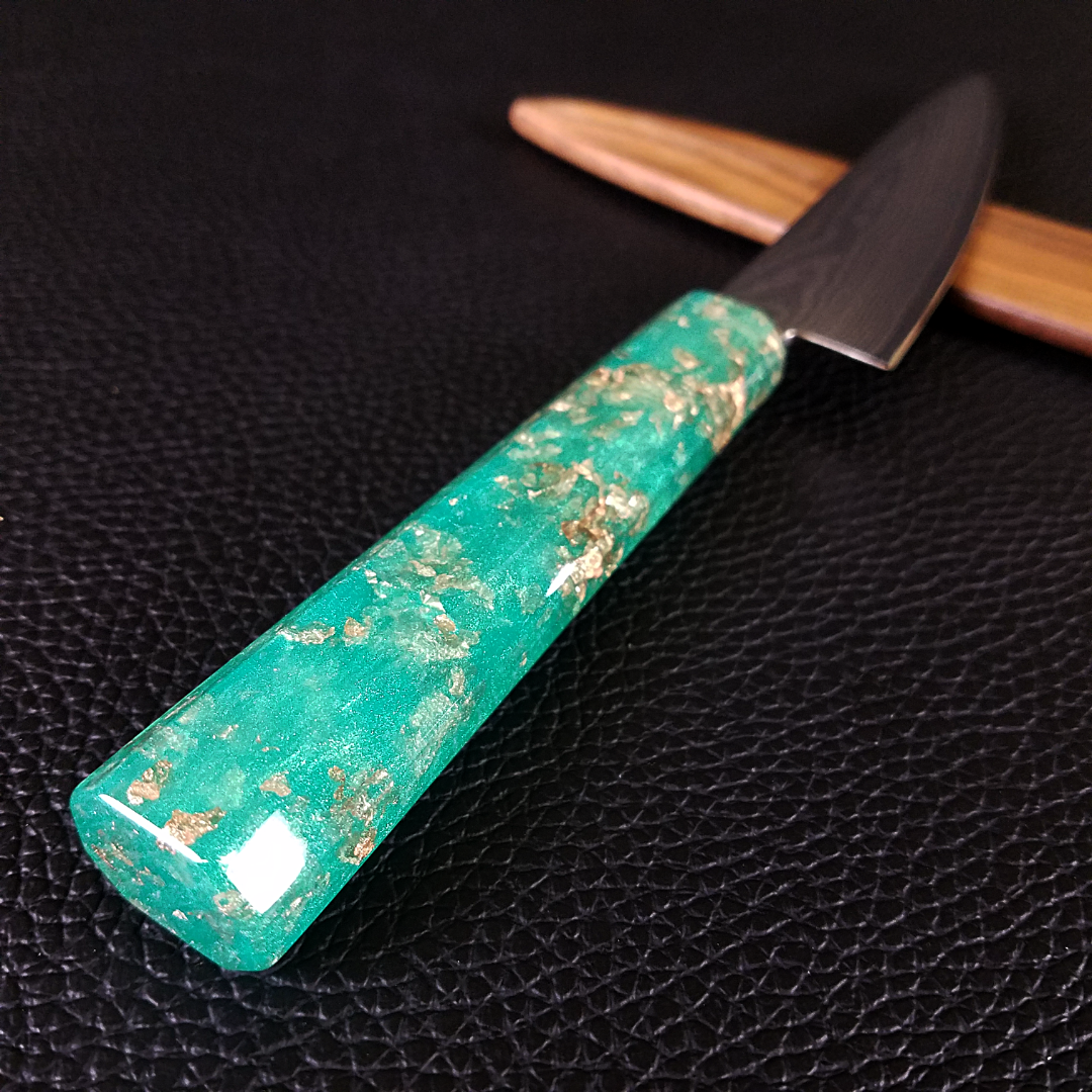 Caribbean Jewel - 6in (150mm) Damascus Petty Culinary Knife