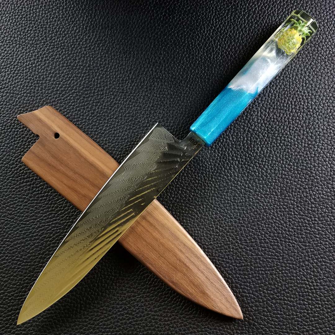 Pineapple Express III- 210mm (8.25in) Damascus Gyuto Chef Knife